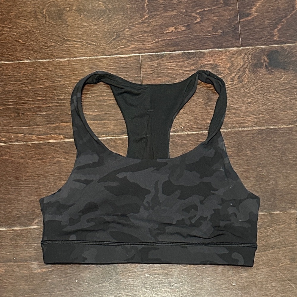 Lululemon racer back Black Camo Women's Sports Bra